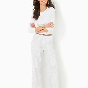 Lilly Pulitzer White Wide Leg Pants